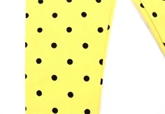 Mini Rodini yellow leggings polka dots